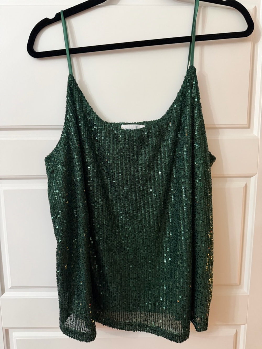 Grace & Lace Emerald Sequin Scoop Neck Tank